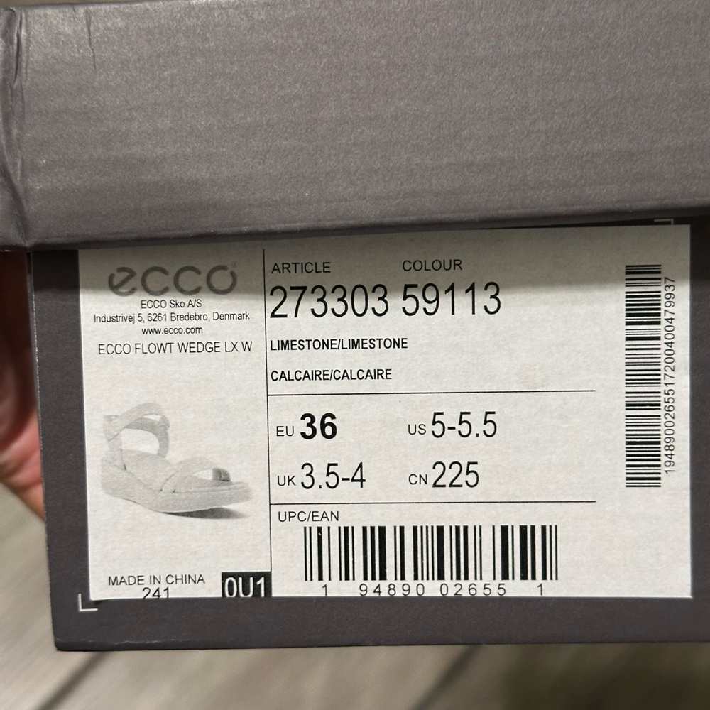 Ecco Beige Strap Sandals